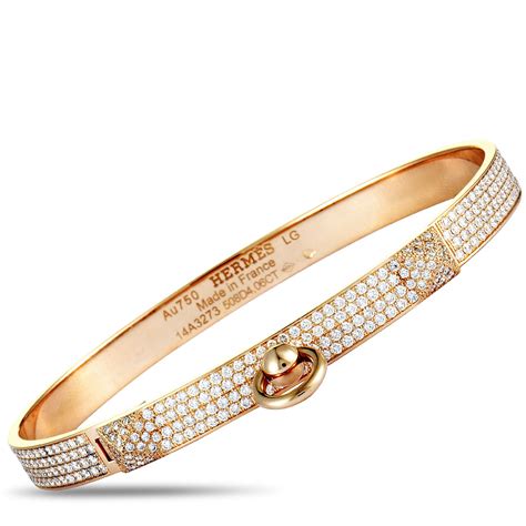 hermes kelly bracelet sizes|Hermes 18k diamond bangle bracelet.